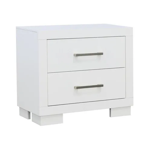 Jessica 2 Drawer Nightstand White