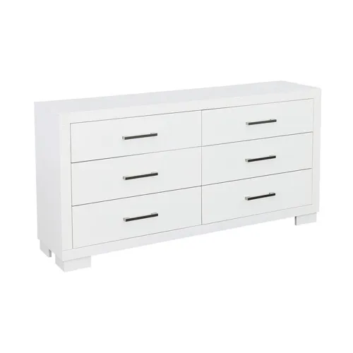 Jessica 6 Drawer Dresser White