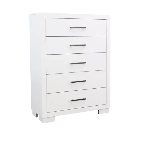 Jessica 5 Drawer Chest White