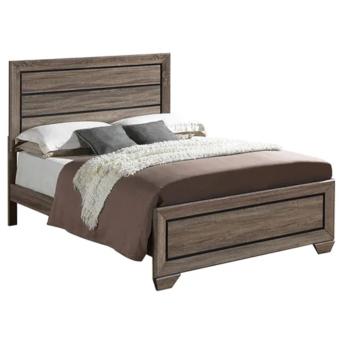 Kauffman Panel Bed Washed Taupe - Queen