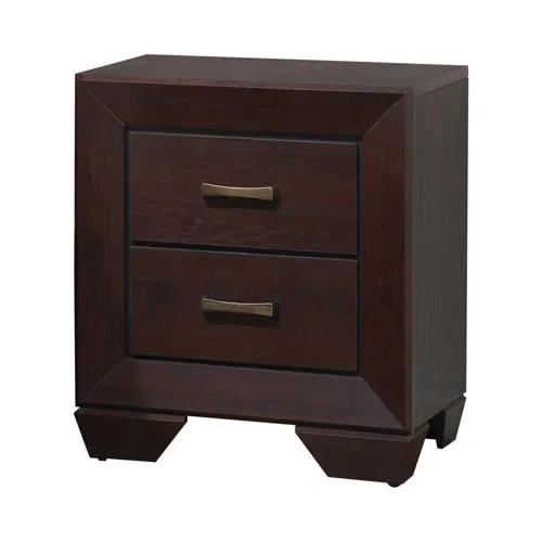 Kauffman 2 Drawer Nightstand Dark Cocoa