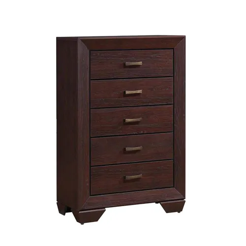 Kauffman 5 Drawer Chest Dark Cocoa