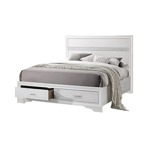 Miranda 2 Drawer Storage Bed White - Queen