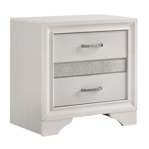 Miranda 2 Drawer Nightstand Tray White