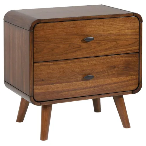 Robyn 2 Drawer Nightstand Dark Walnut