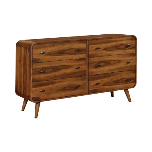 Robyn 6 Drawer Dresser Dark Walnut