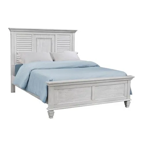 Franco Eastern Panel Bed Antique White - King