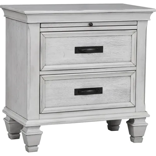 Franco 2 Drawer Nightstand Antique White