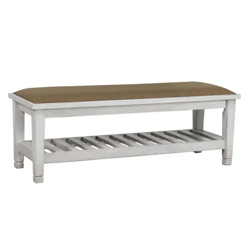 Franco Bench Brown Antique White