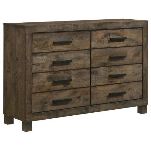 Woodmont 8 Drawer Dresser Rustic Golden Brown