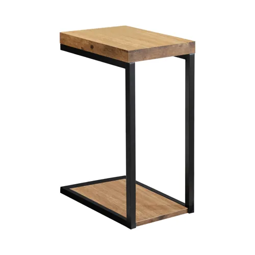 Beck C Shape Snack Table Black Antique Nutmeg