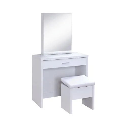 Harvey 2 Piece Vanity Set Lift Top Stool White