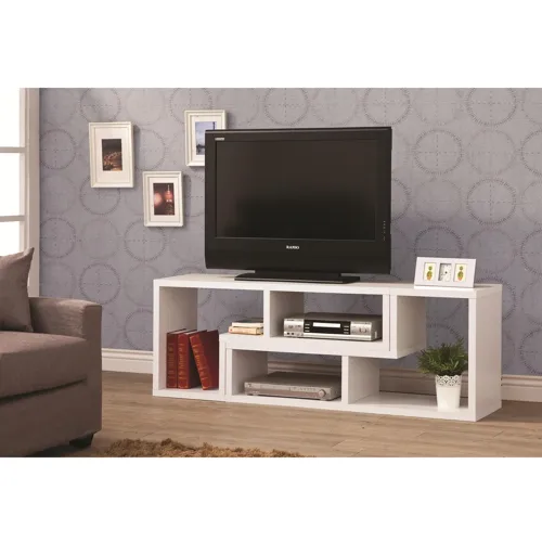 Velma Convertible Tv Console Bookcase White