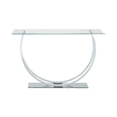 Danville U Shaped Sofa Table Chrome
