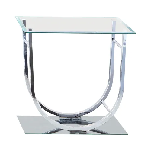 Danville U Shaped End Table Chrome