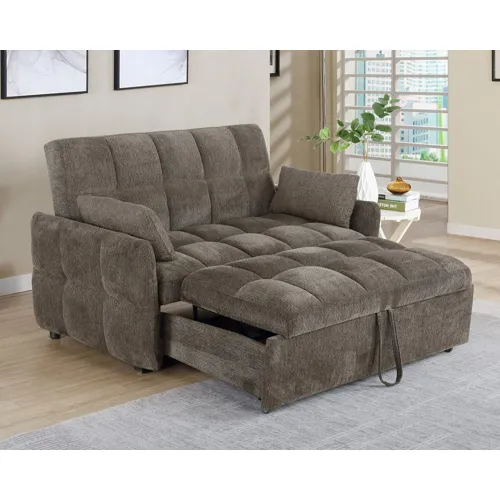 Cotswold Tufted Cushion Sleeper Sofa Bed Brown