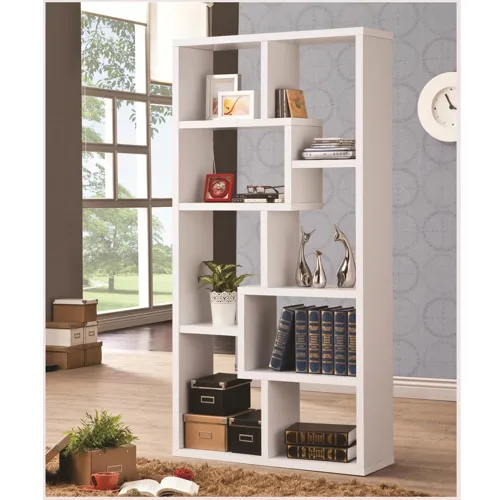 Theo 10 Shelf Bookcase White