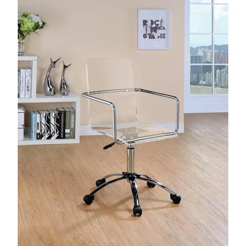 Amaturo Office Chair Casters Clear Chrome