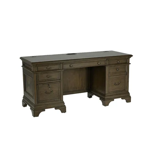 Hartshill Credenza Power Outlet Burnished Oak