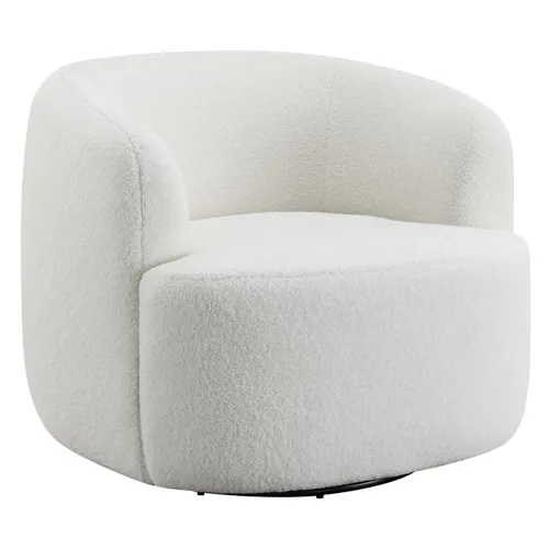 Hudson Upholstered Swivel Chair Natural