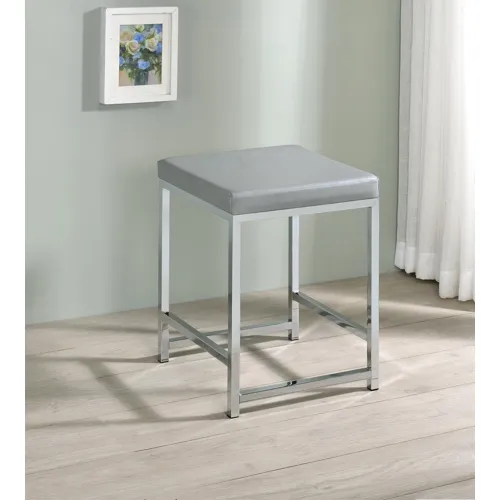 Umbridge Upholstered Square Padded Cushion Vanity Stool