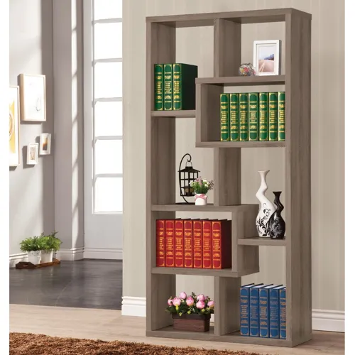 Theo 10 Shelf Bookcase Weathered Grey