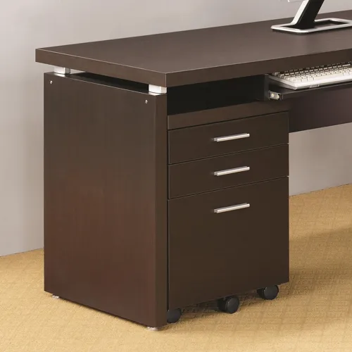 Skylar 3 Drawer Mobile File Cabinet Cappuccino
