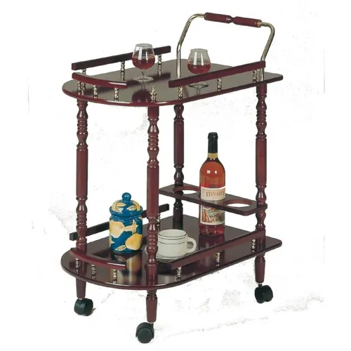 Palmer 2 Tier Serving Cart Merlot Brass