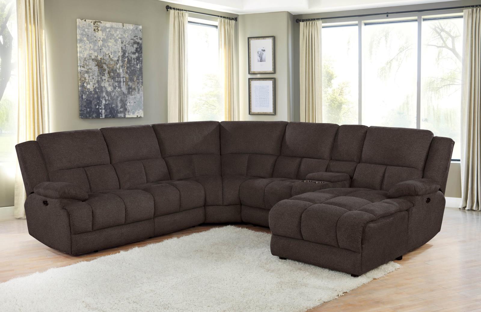 6 Pc Motion Sectional 602570 by Coaster Furniture at MillerHome