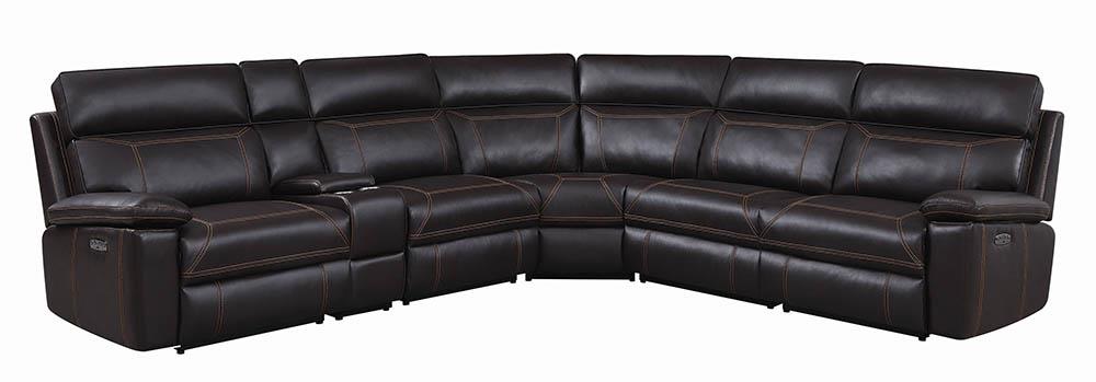 6 Pc Power2 Sectional 603290pp By Coaster Furniture At Bruce Flooring 6 Pc Power2 Sectional 603290pp By, Coaster Quinn Transitional Modular Leather Sectional Sofa In White