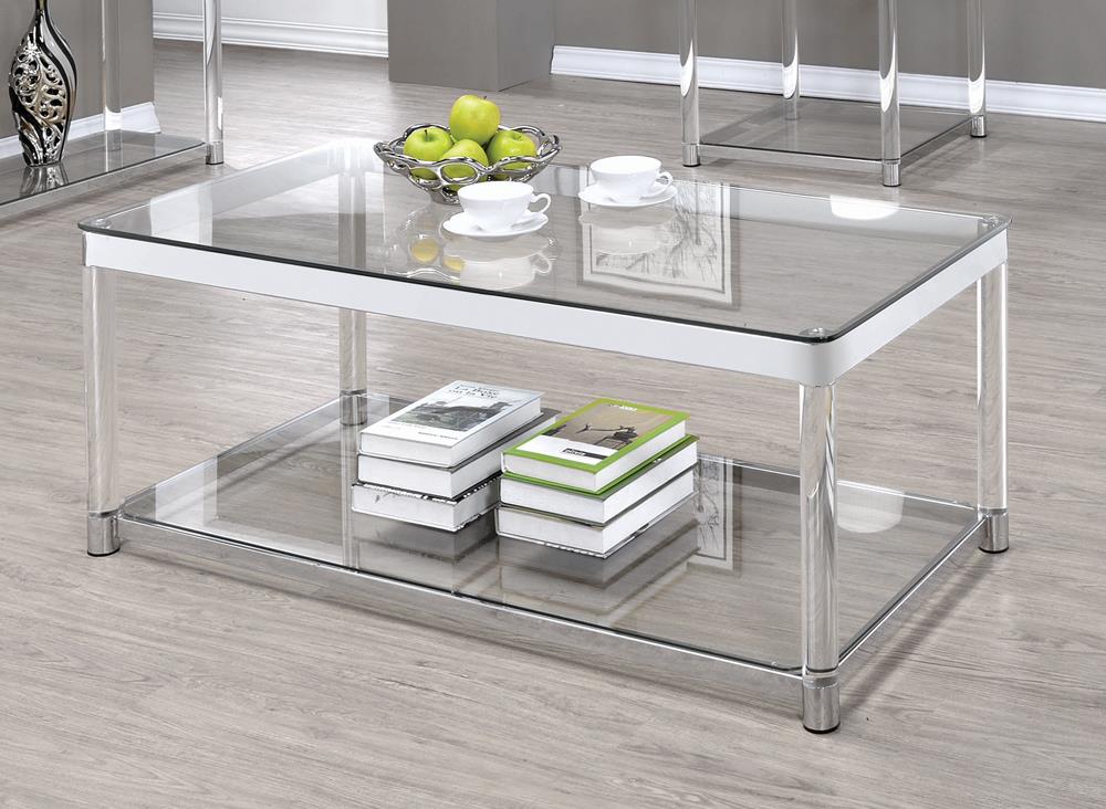 Contemporary Chrome Coffee Table By Coaster Furniture Nis824739836 Designer Furniture Gallery