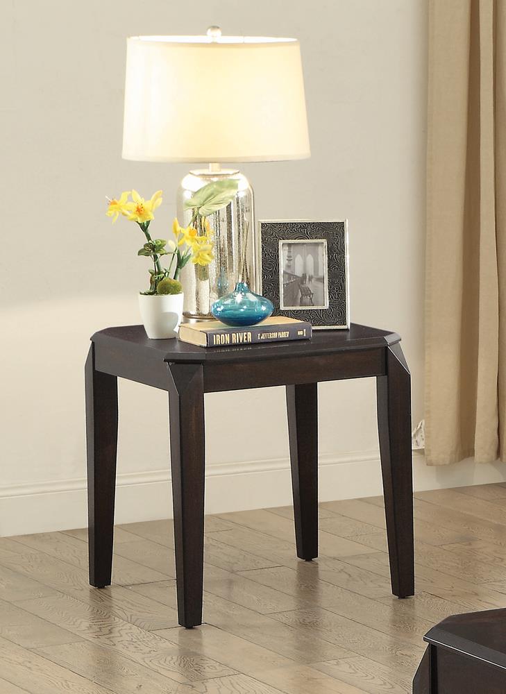 Transitional Walnut End Table 721047 by Coaster Furniture at Bruce Furniture & Flooring