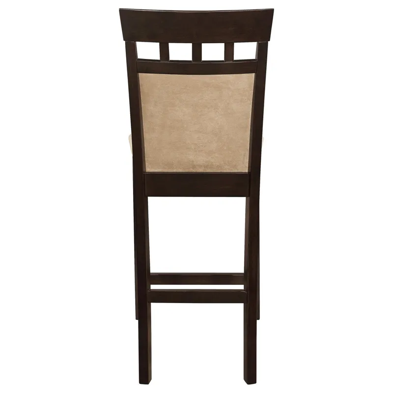 Clanton Upholstered Counter Height Stools Cappuccino Tan (Set Of 2)
