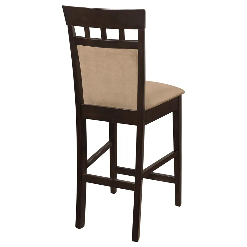 Clanton Upholstered Counter Height Stools Cappuccino Tan (Set Of 2)