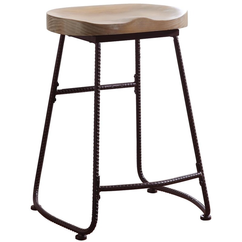 Industrial Driftwood CounterHeight Stool by Coaster Furniture