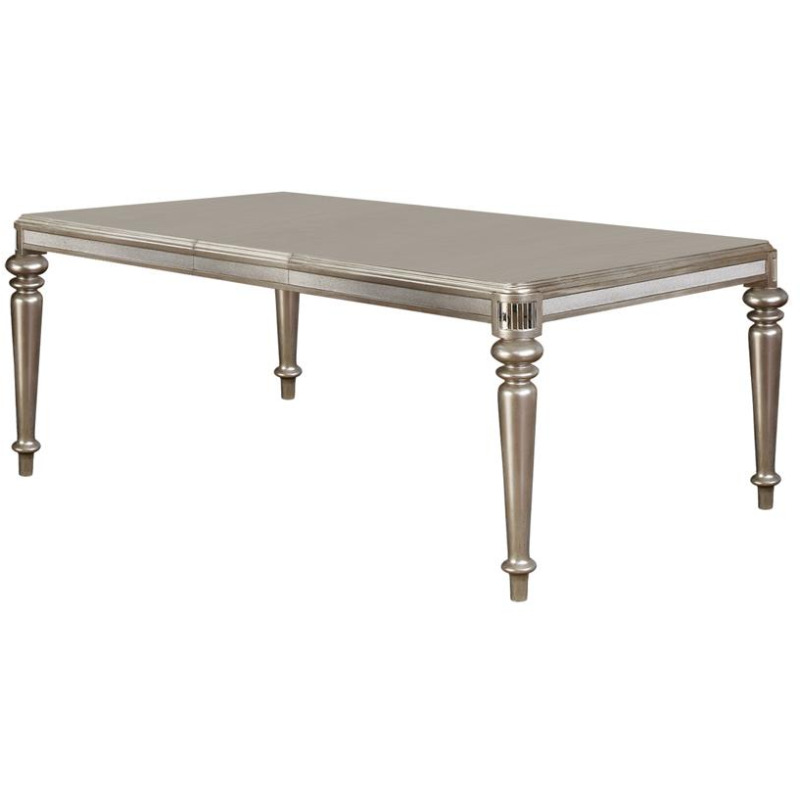 Rectangular Dining Table Leaf Metallic Platinum 106471 by Coaster Furniture at Northeast