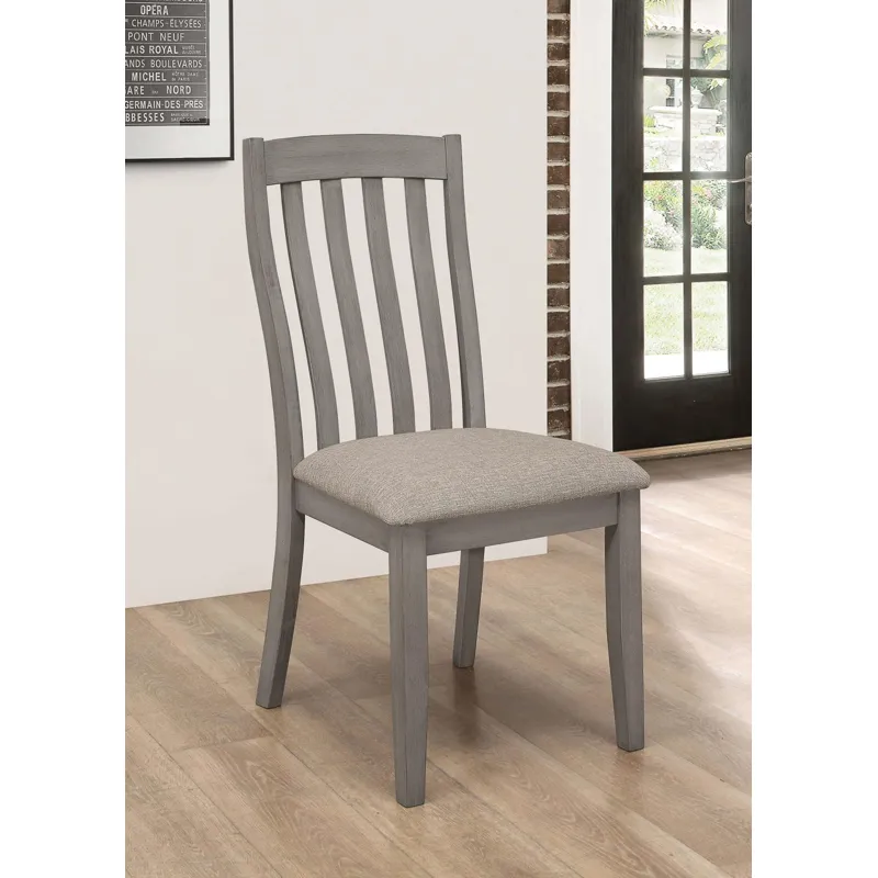 Nogales Slat Back Side Chairs Coastal Grey (Set Of 2)