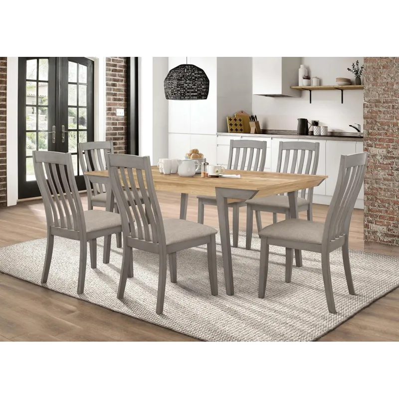 Nogales Slat Back Side Chairs Coastal Grey (Set Of 2)