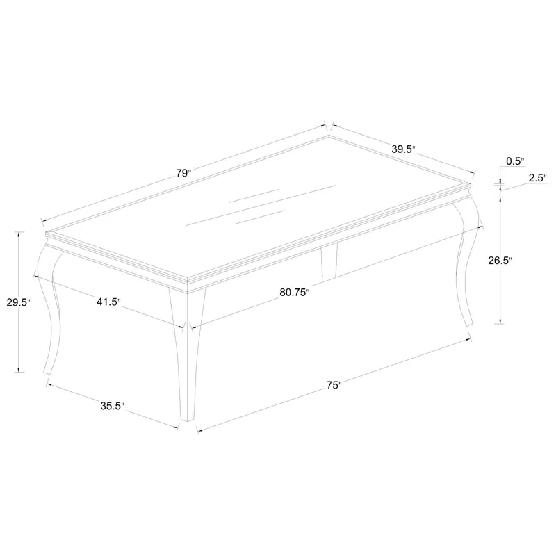 Carone Rectangular Glass Top Dining Table Black Chrome