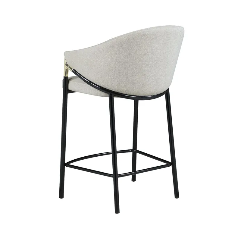 Chadwick Sloped Arm Counter Height Stools Beige Glossy Black (Set Of 2)