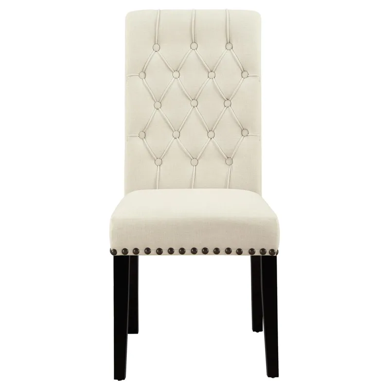 Mapleton Tufted Back Upholstered Side Chairs Beige (Set Of 2)