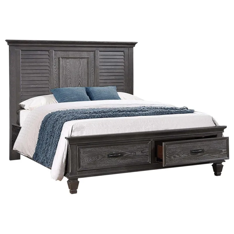 Franco Platform Storage Bed Weathered Sage - Queen