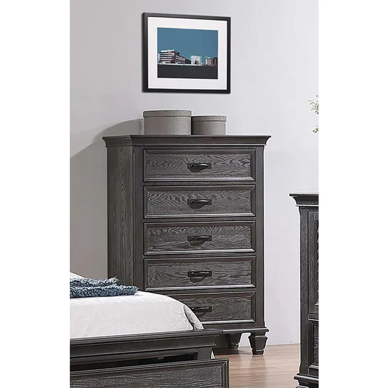 Franco 5 Drawer Chest Weathered Sage