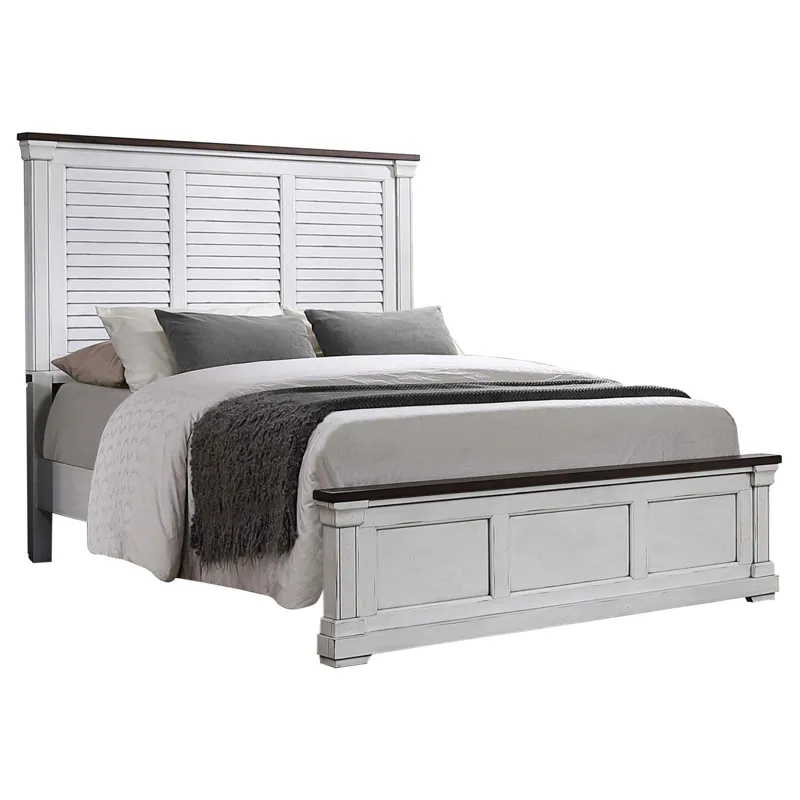 Hillcrest Eastern Panel Bed White - King
