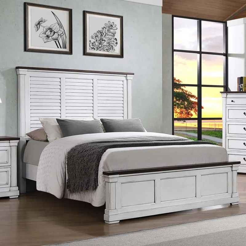 Hillcrest Panel Bed White - California King