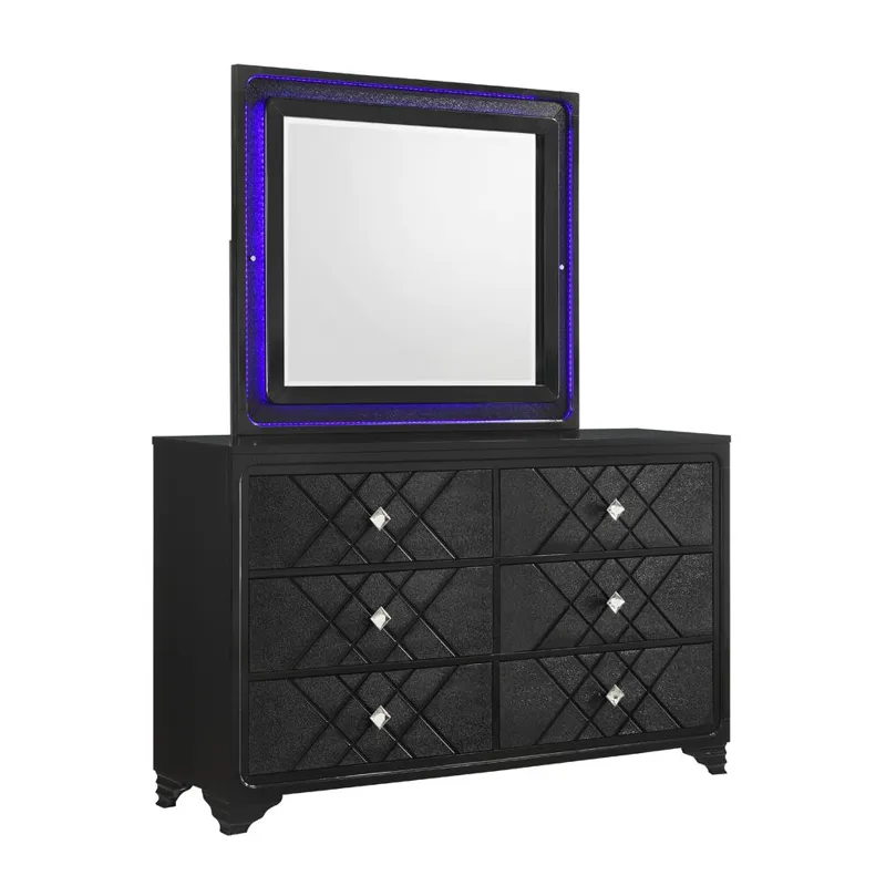 Penelope 6 Drawer Dresser Black
