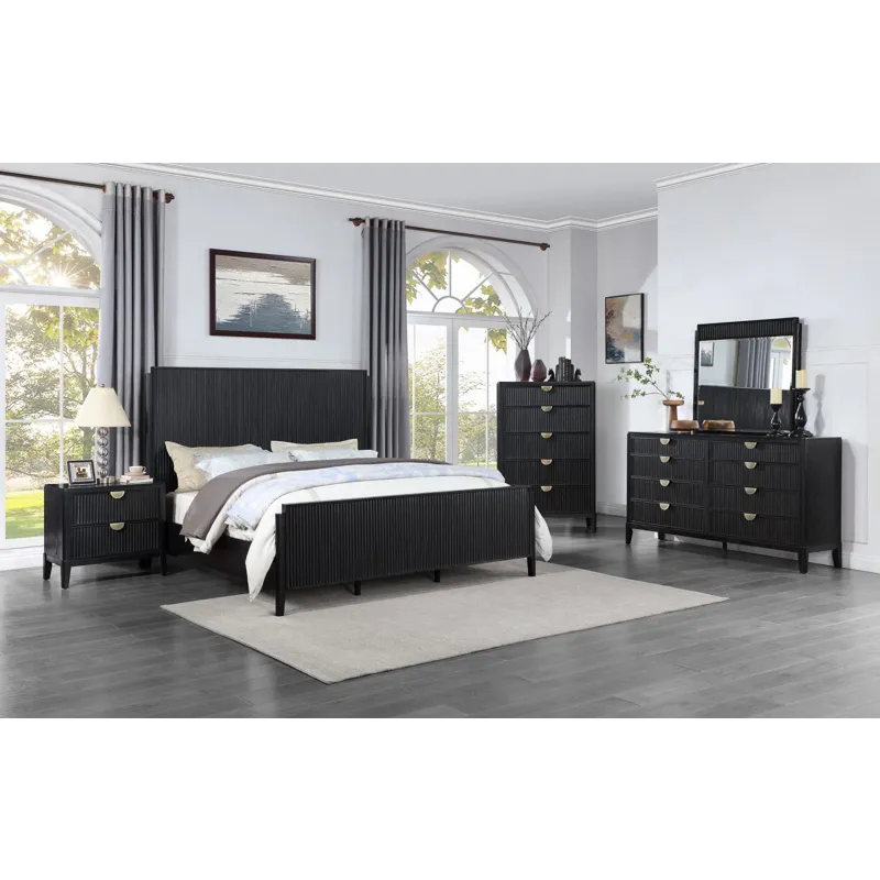 Brookmead 2-Drawer Nightstand Black