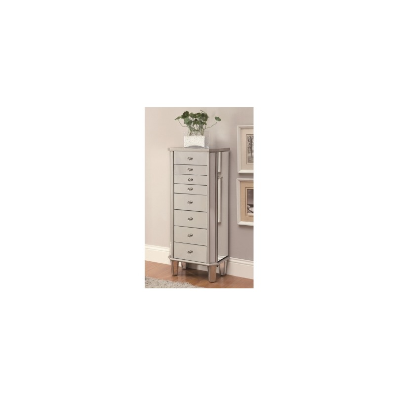 Jewelry Armoires Jewelry Armoire with Flip Mirror Top