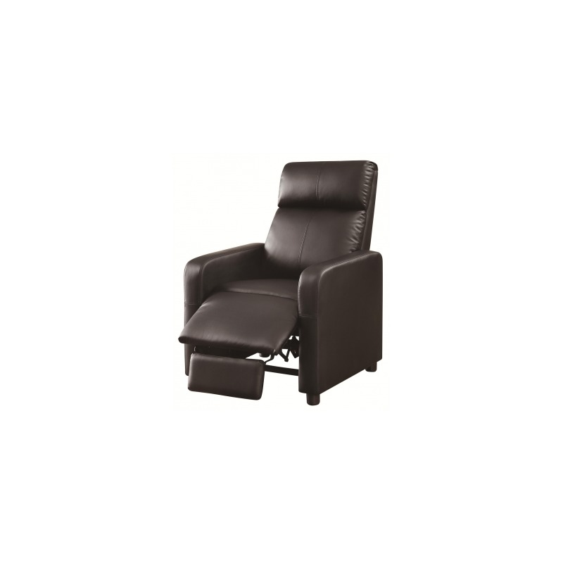 Toohey Home Theater Push Back Recliner Black 600181 by Coaster