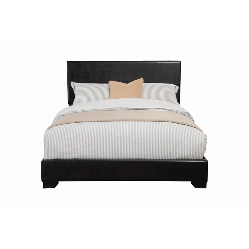 Conner Upholstered Panel Bed Black - California King